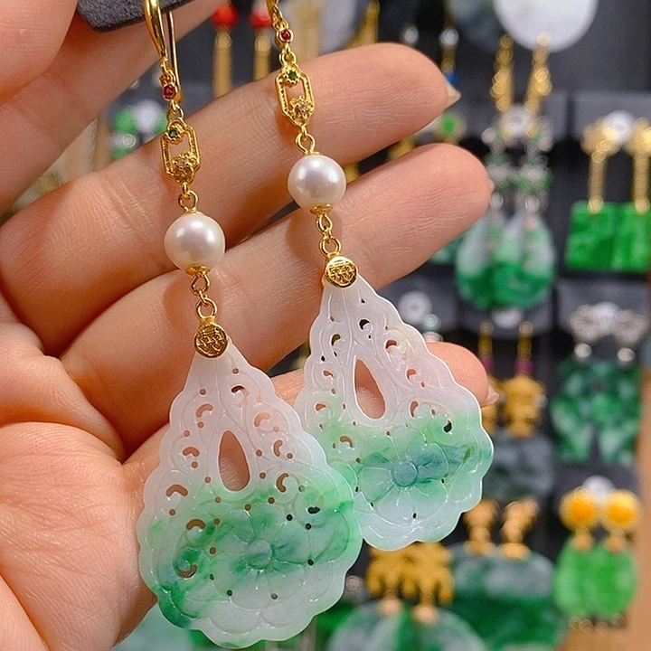 翡翠未镶嵌耳饰翡翠