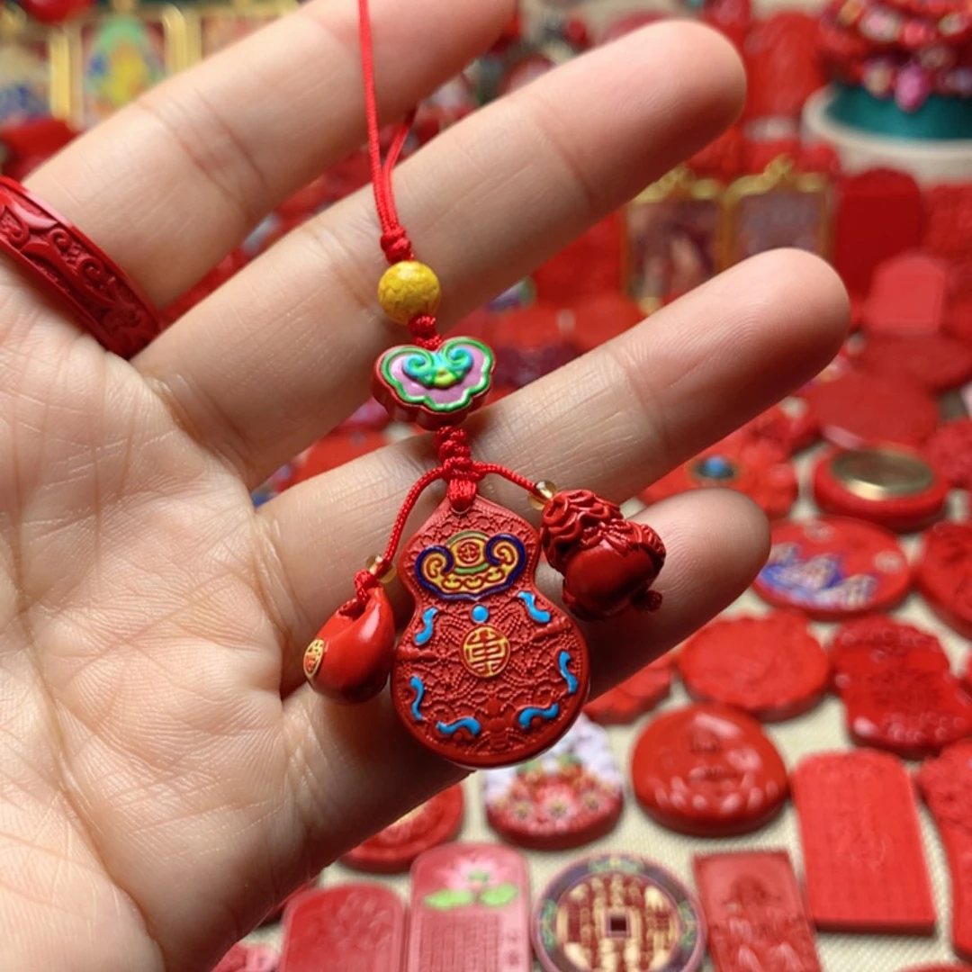天然辰砂工艺品朱砂手机坠