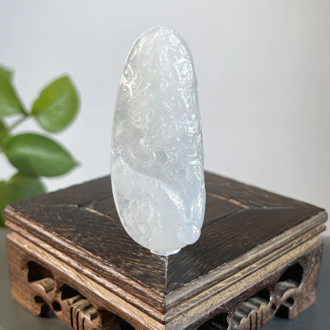 JCW13-77  天然缅甸A货翡翠  龙牌