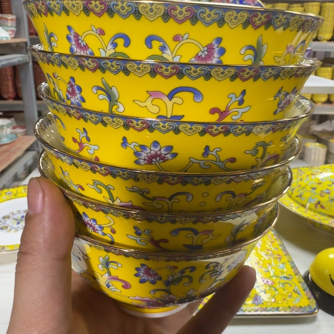 '六个5英寸高脚碗