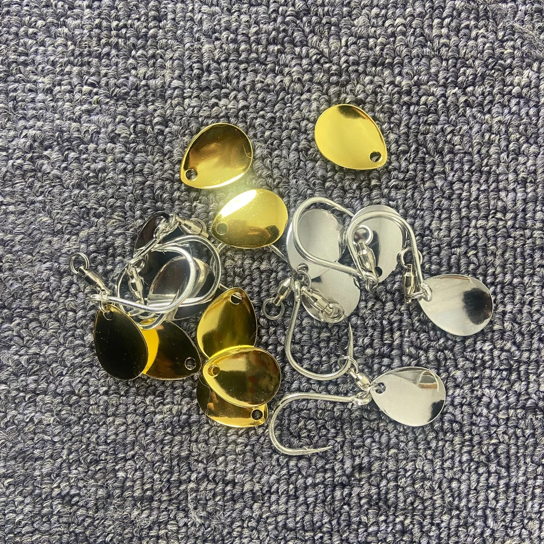 海钓旋转亮片单钩深海钓钩马鲛红章钩不锈钢旋转轴承路亚铁板