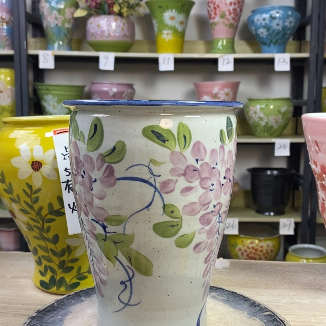 景德镇手工手绘陶瓷花盆