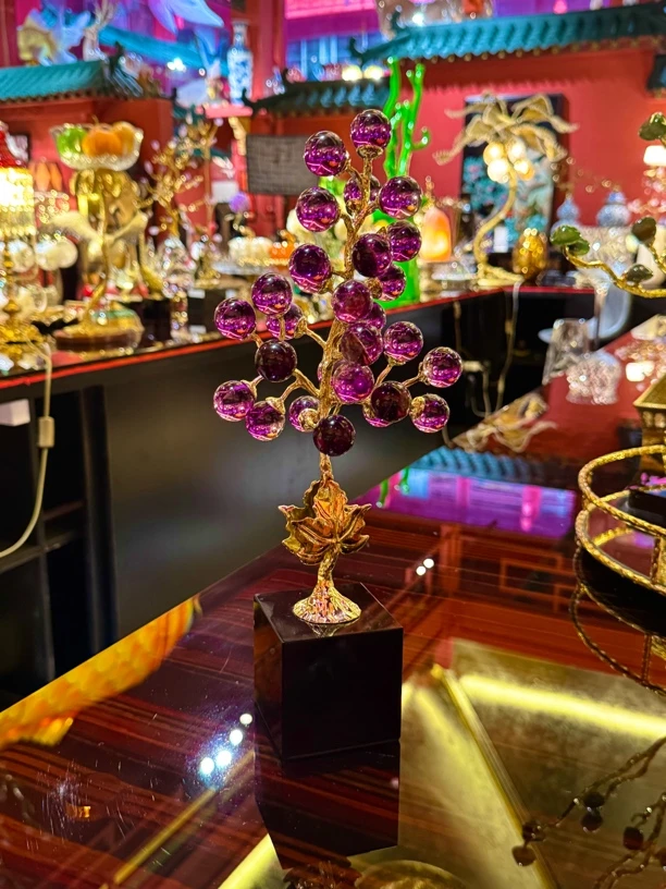 【618专属】紫葡萄发财树轻奢高档家居客厅卧室玄关摆件