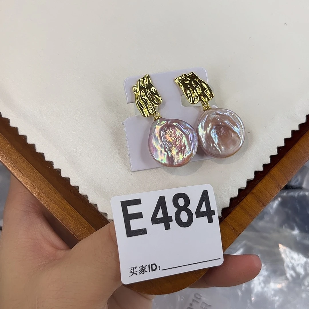 合金淡水珍珠耳饰