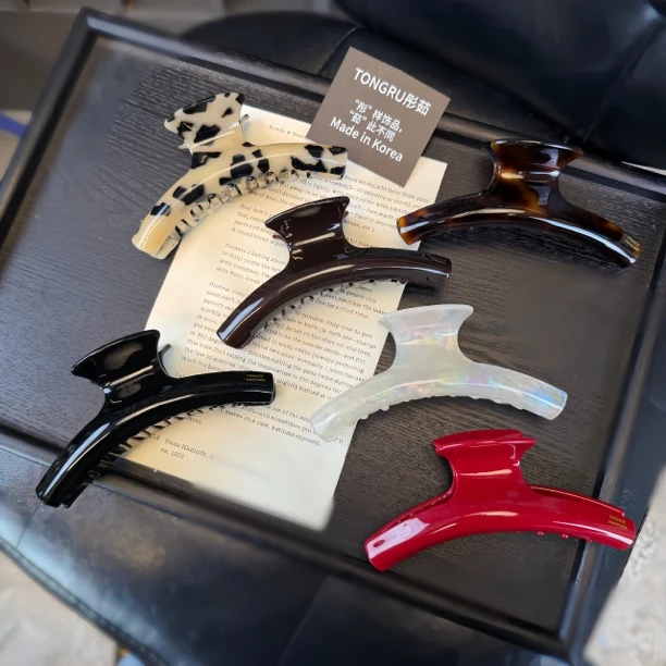 韩国France气质网红百搭复古衣架大抓热巴同款发卡时尚鲨鱼夹头饰