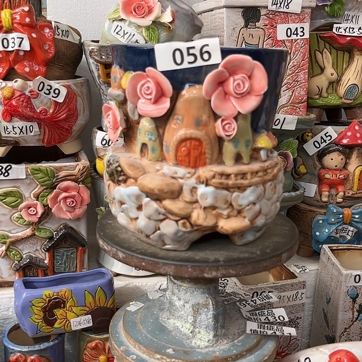 粗陶材质多肉花盆