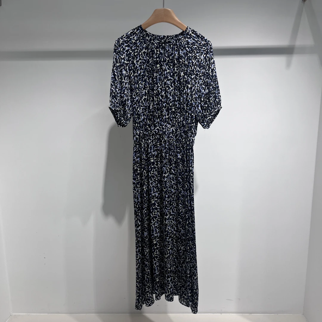 《钱老板臻选》新款时尚设计师款百搭通勤优雅连衣裙774129