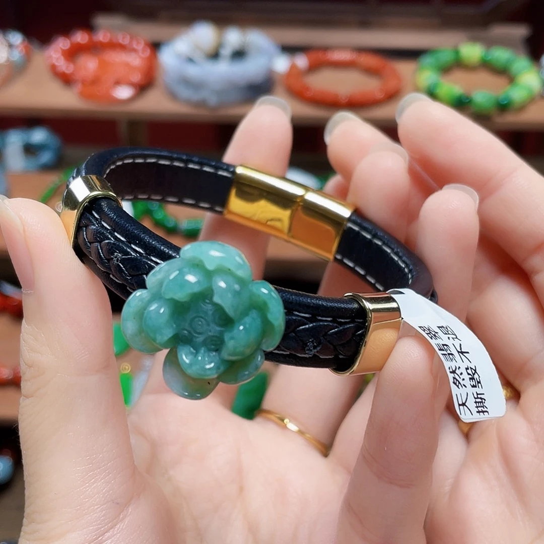 翡翠未镶嵌手链饰品