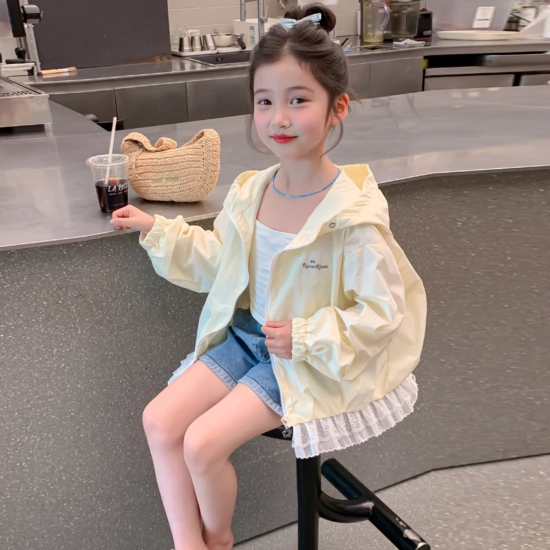 女童夏季防晒服外套2025新款儿童中大童女孩冰丝上衣防晒衣空调服