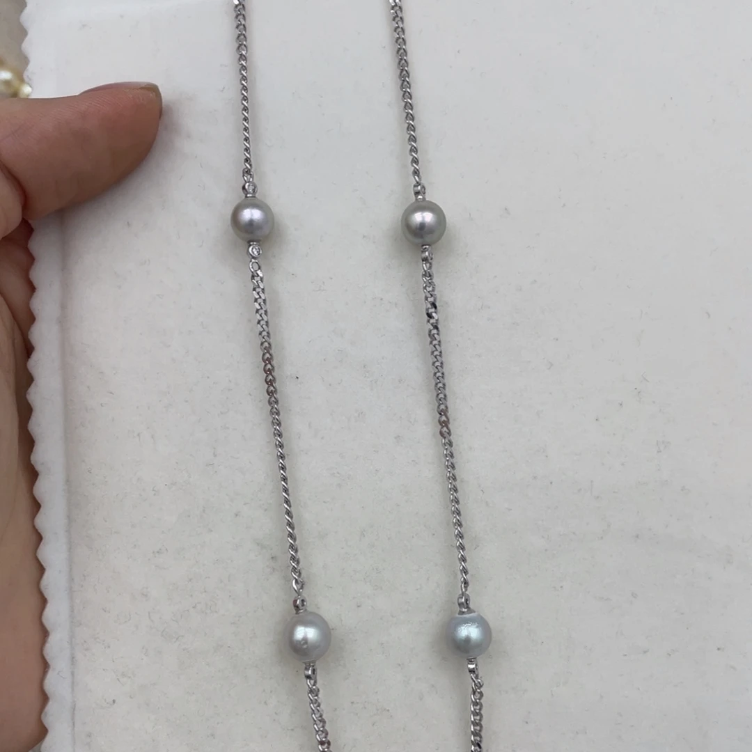 海水珍珠颈饰银S925镶嵌
