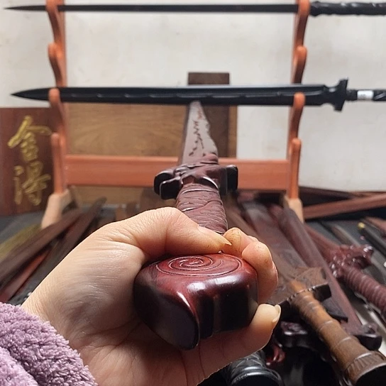 紫檀木木木一米黑金古刀
