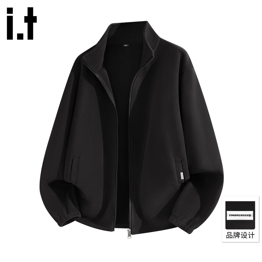 it FINGERCROXX双面奥粒绒夹克男款冬季痞帅休闲上衣加绒保暖外套
