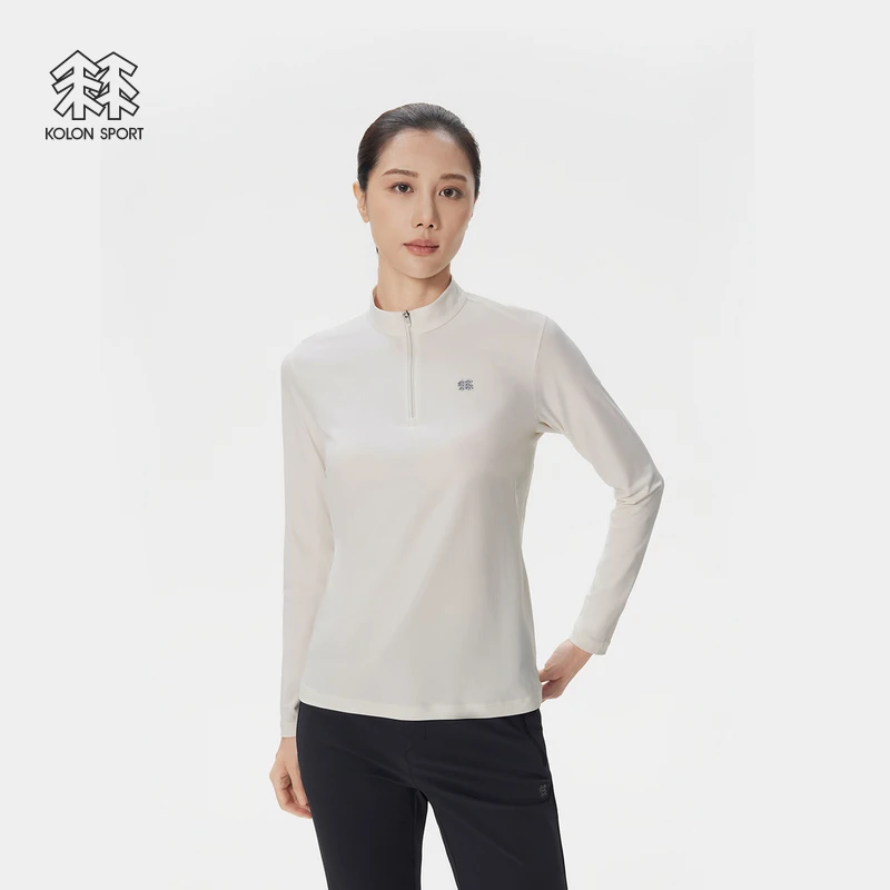 KOLON SPORT可隆吸湿速干T恤女士S-FUNCTIONAL半拉链长袖内搭