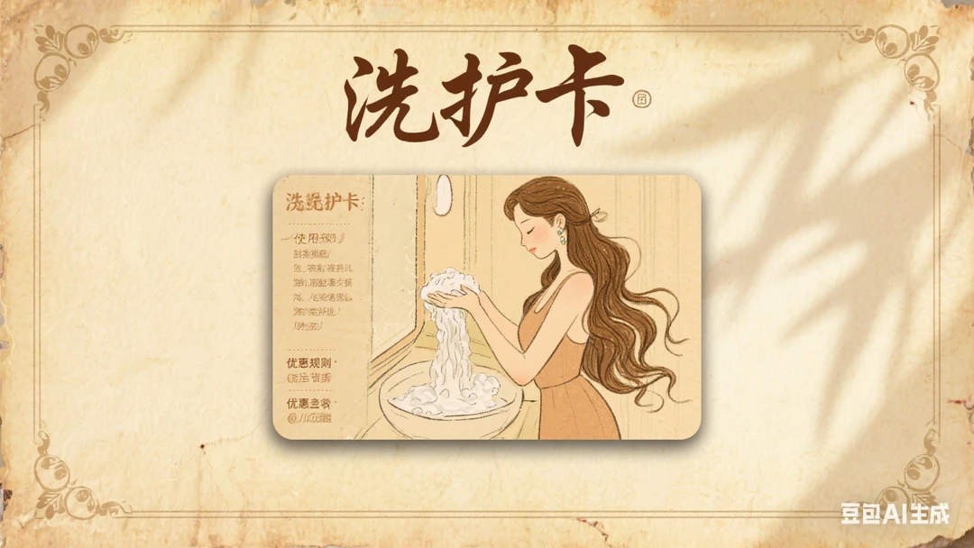 护理卡（永久使用）只洗羊绒系列