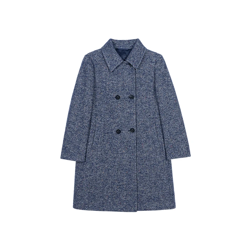 【设计师沈兰】高定新品设计师款双面羊毛大衣女装外套宽松A79