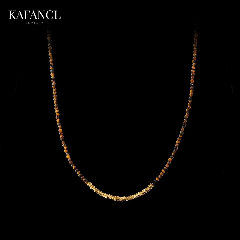 红楼 镀K金 虎眼碎银子项链 ZR-B812