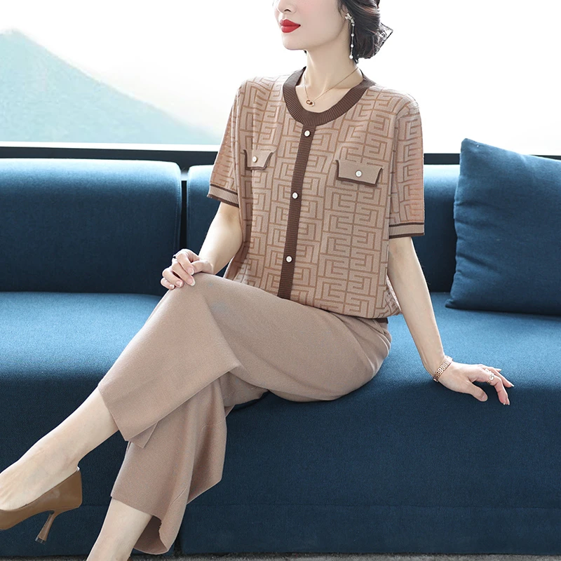 JOZDICE/纪治迪哲运动套装夏季气质休闲短袖冰丝跑步运动服套装女