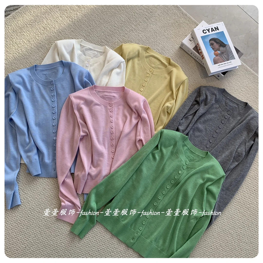 【萱萱服饰】ZZ1209春季新款个性青春显瘦百搭柔软舒适针织开衫女