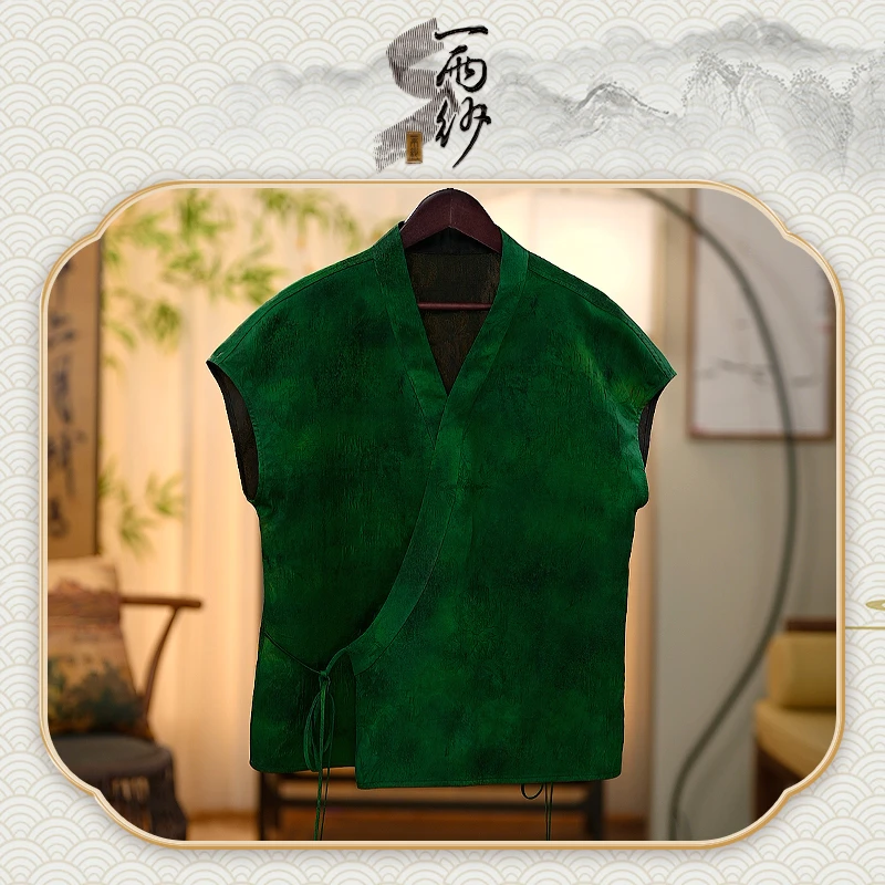 【翡翠●纱缎-汉服】255108桑蚕丝香云纱上衣内搭新中式50