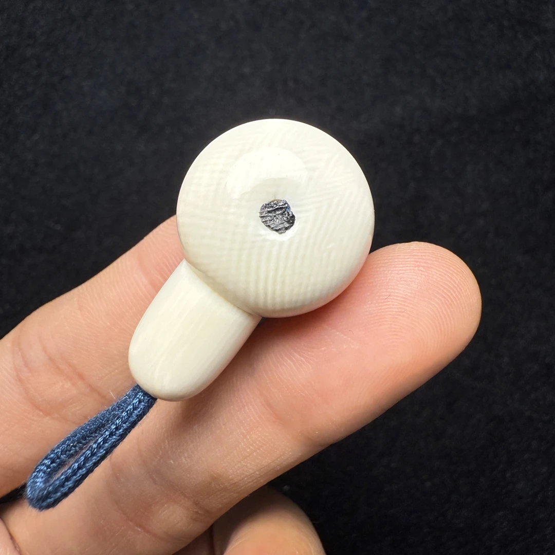 F1017猛犸象牙18*20*32mm藏式分体三通胖墩分体冰料果冻料
