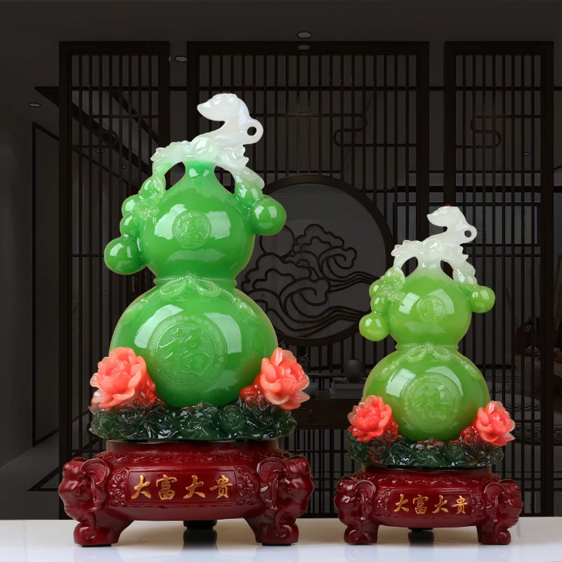 葫芦摆件大福大贵可旋转风水工艺品客厅玄关装饰品乔迁开业礼物