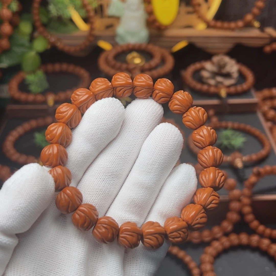 吊坠桃核许***y1.2新品双脊龙手串