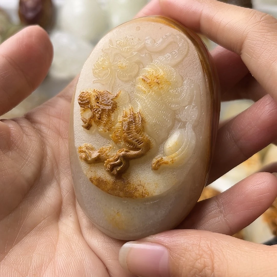 石材方解石手把摆件不退换虎