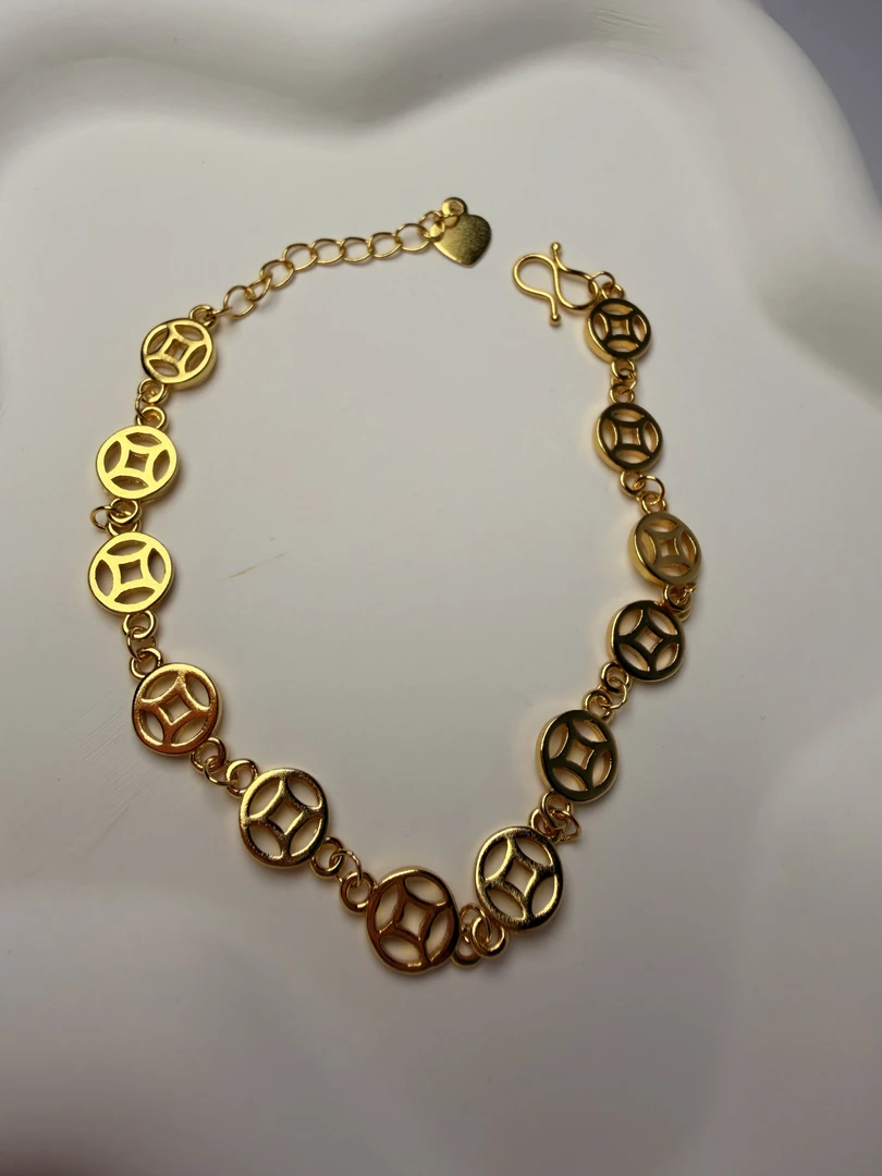 铜合金手链 铜合金   金钱兜手链轻奢时尚百搭又精致款