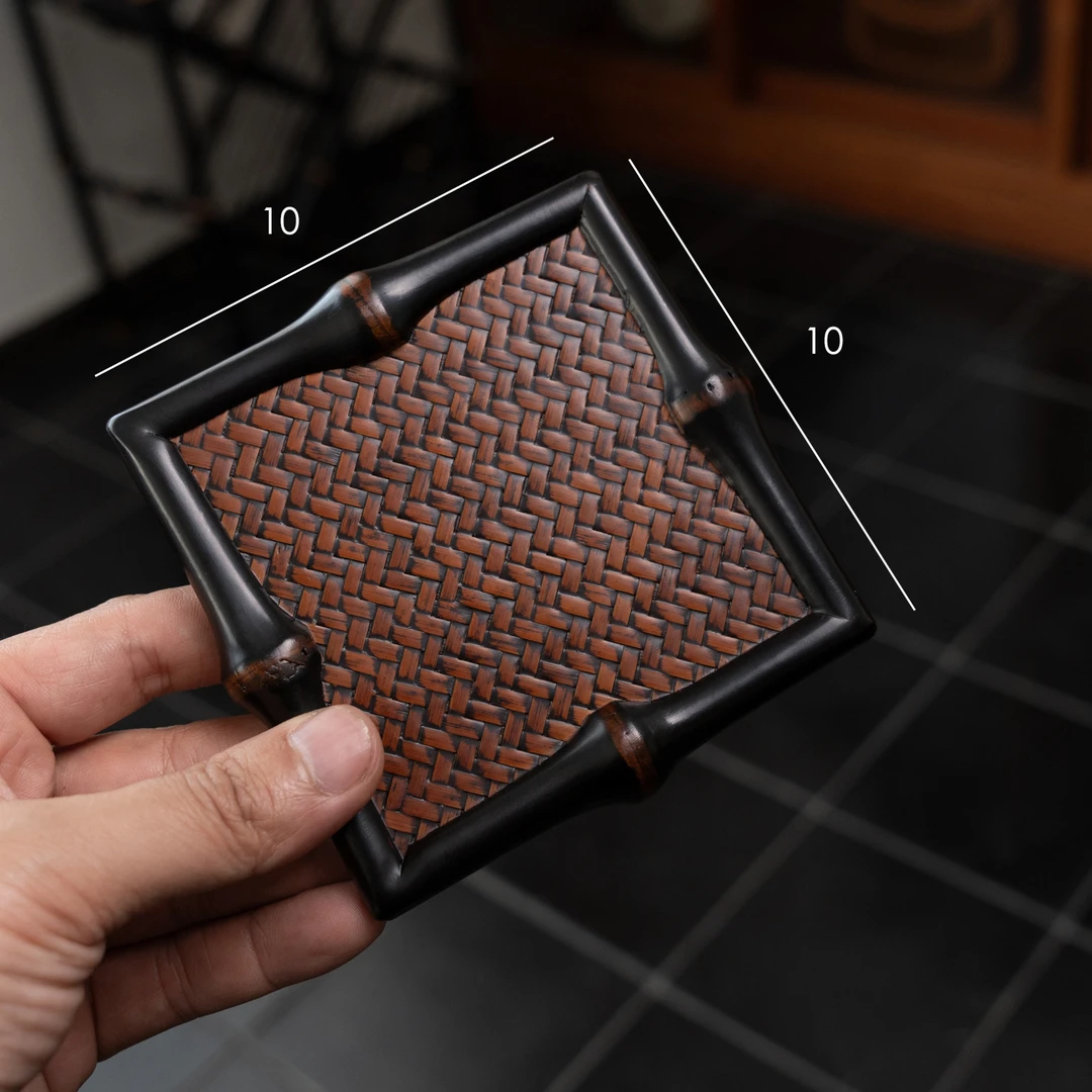 【禅韵】筇竹杯垫茶具隔热垫喝茶茶道零配功夫茶道家用茶桌小摆件