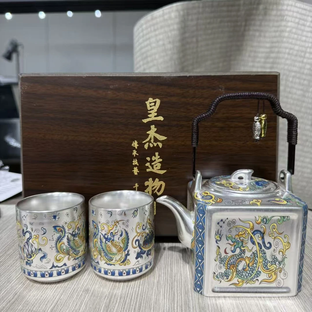 【中国邮政专属链接】四神兽鎏银提梁银壶6289