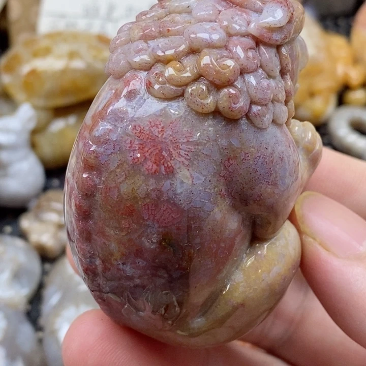 颈饰未镶嵌硅化珊瑚（珊瑚玉）