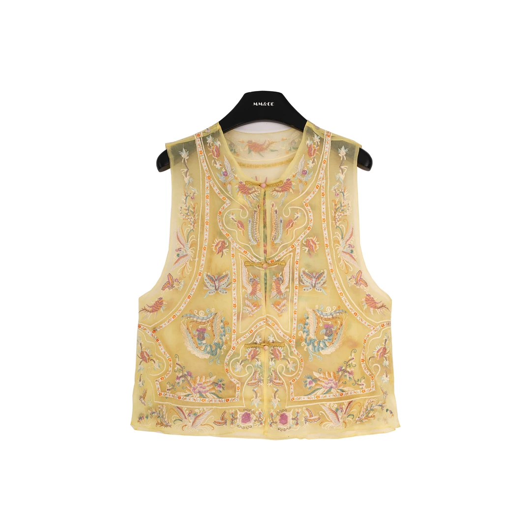 【胧月】新中式国风春季新款马甲G8166