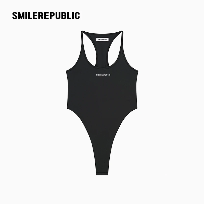 smilerepublic 无袖连体衣时尚休闲百搭女款纯色潮流