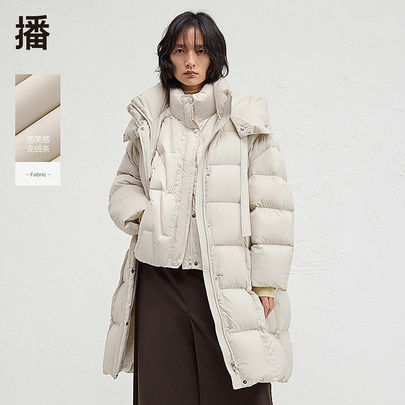 【达人专属】播温暖舒适连帽半高领羽绒服BDR4RD4115