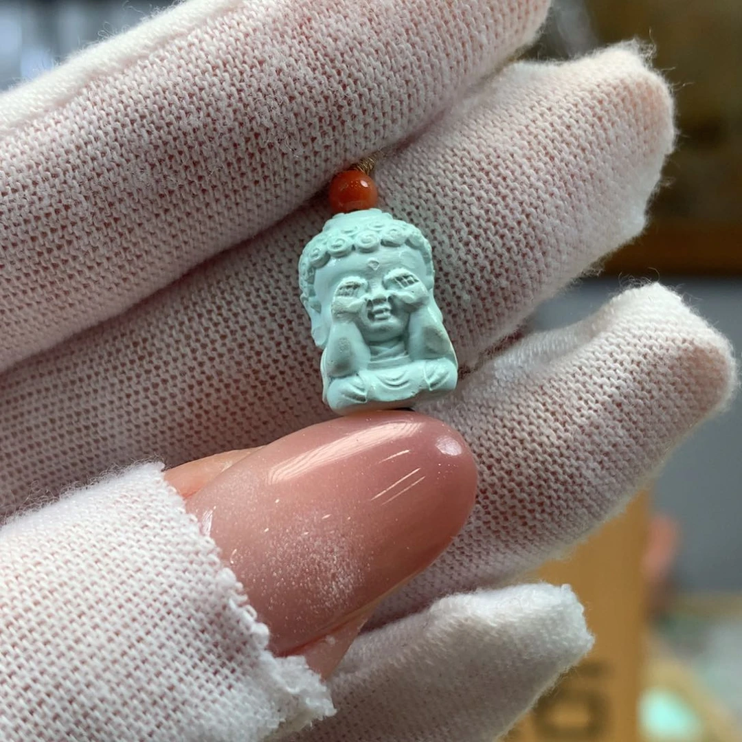 绿松石未镶嵌挂件