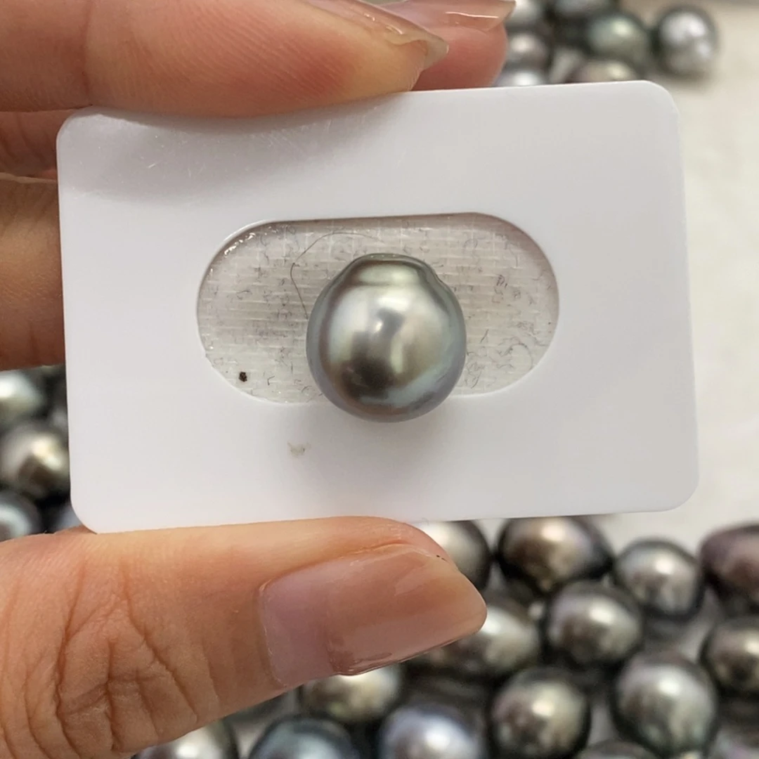 裸珠海水珍珠大溪地盖帽款后微瑕12.1m