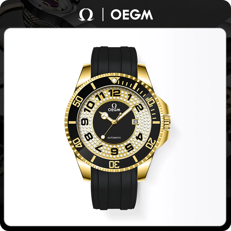 全新未使用/OEGM/满天星/单日历/表径42mm/全自动机芯腕表O002-B