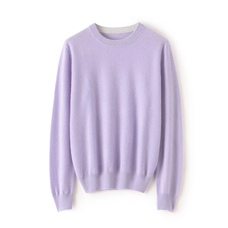 【黑金系列～超细小山羊】康赛妮专柜款高端羊绒女圆领套头打底毛衣