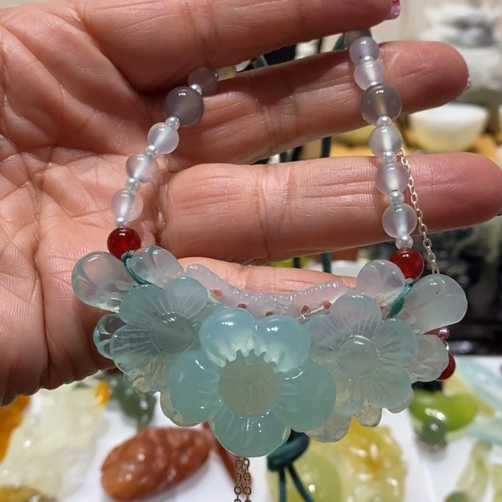 蛇纹石玉挂坠未镶嵌用****9