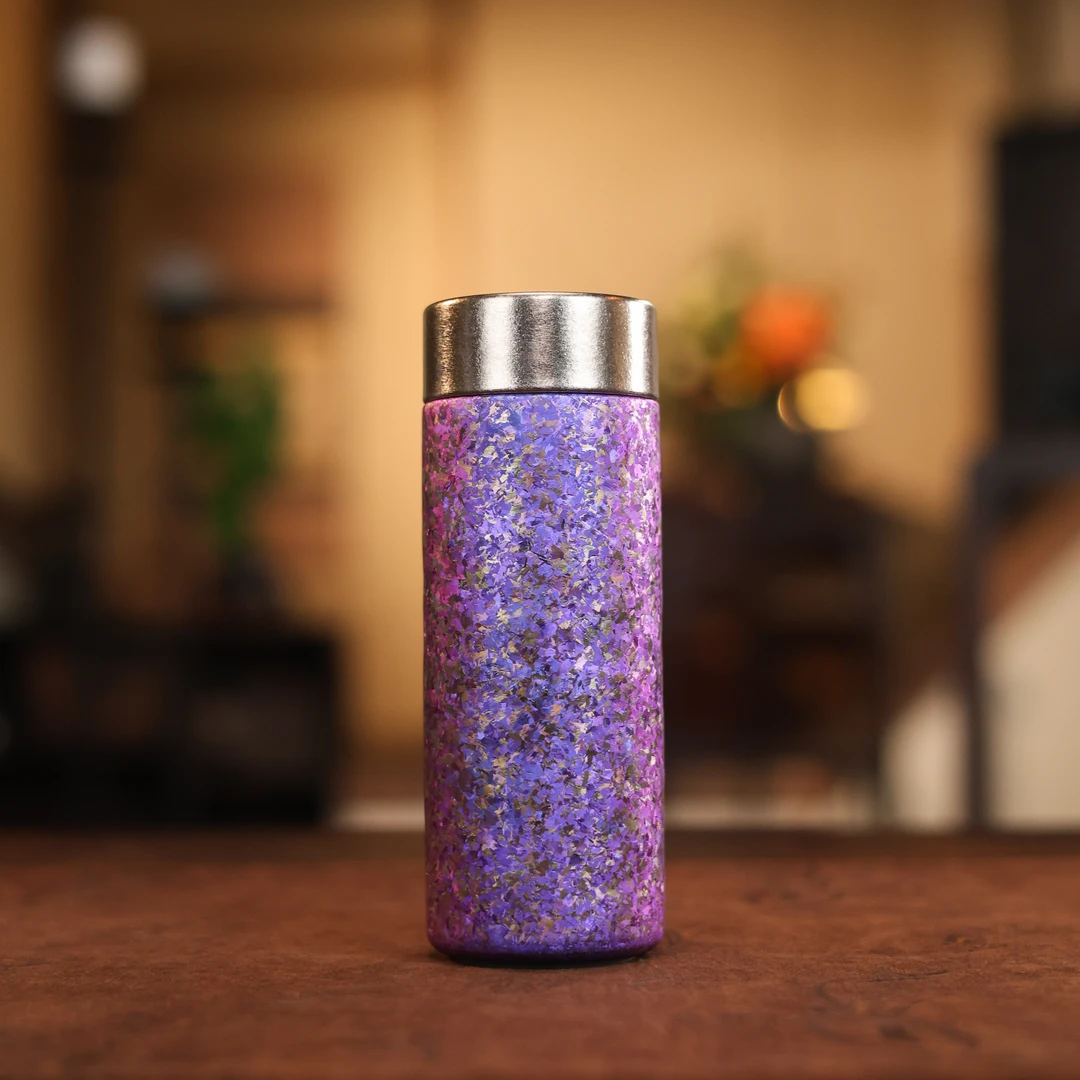 紫色纯钛茶杯220ml（N00566）茶道配件