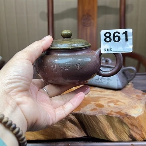 一**狗戬谷龙窑坭兴陶柴烧茶壶861