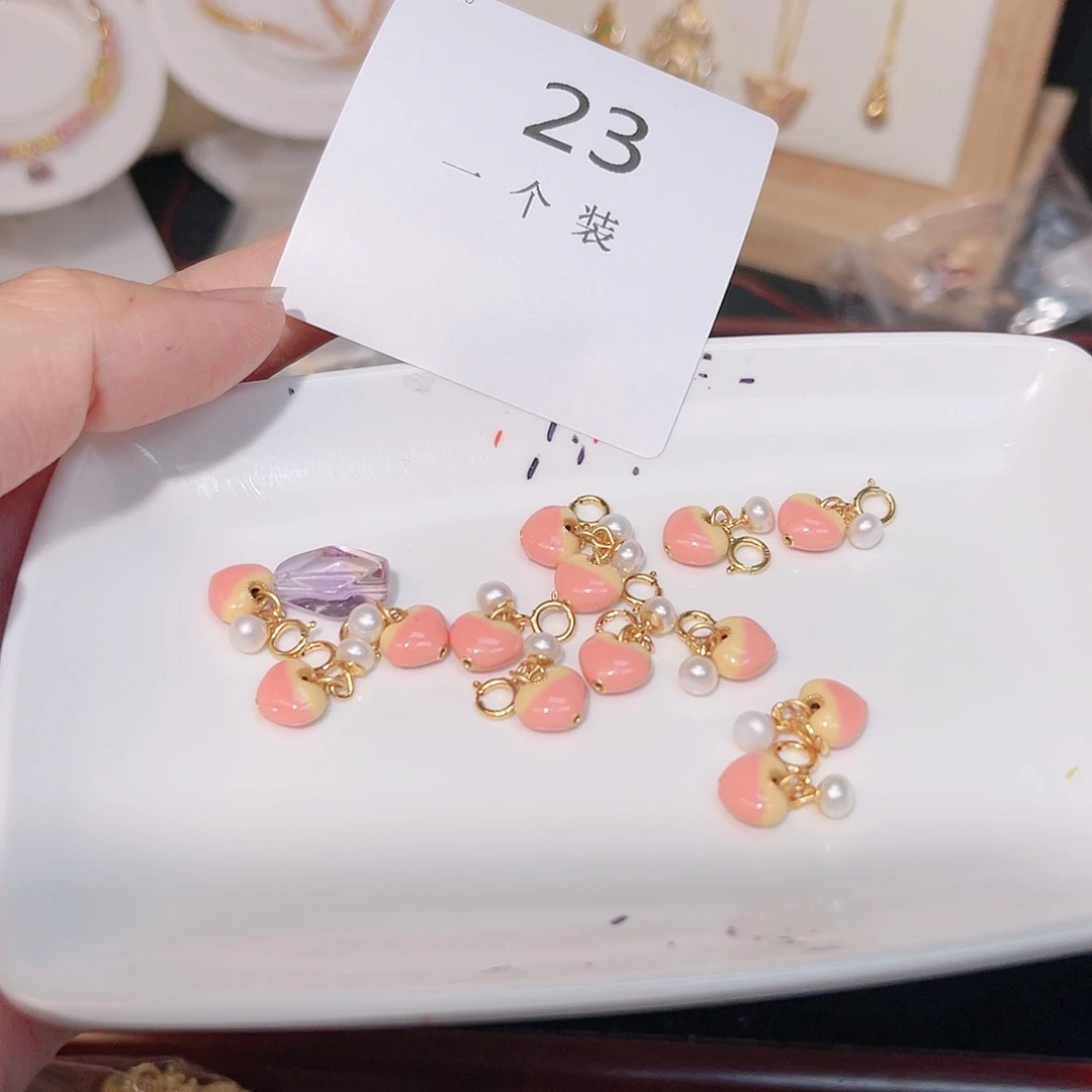 紫晶珠宝半成品银S925镀金镶嵌23