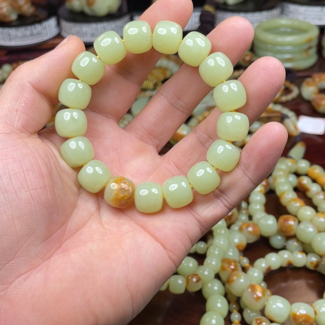 岫岩河磨玉（透闪石质玉）未镶嵌手链