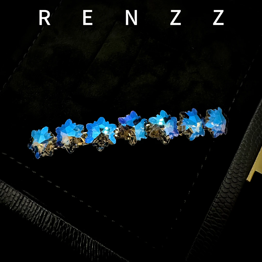 7909蓝色星星轻奢弹簧夹