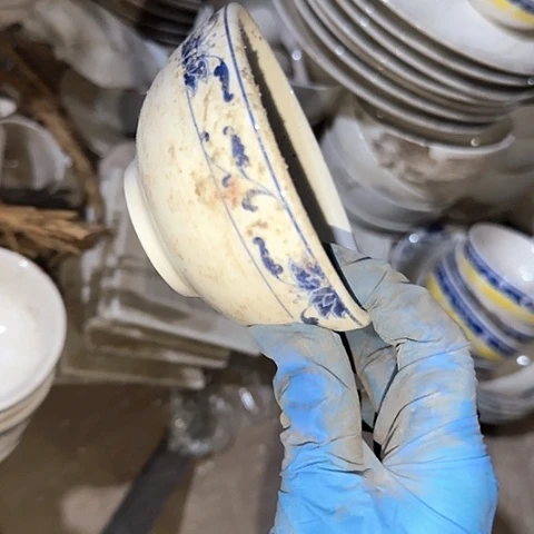 瓷片国营厂库存微瑕10厘米