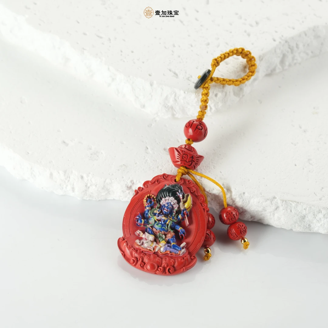 手工设计大黑天朱砂挂件多样性发货发一