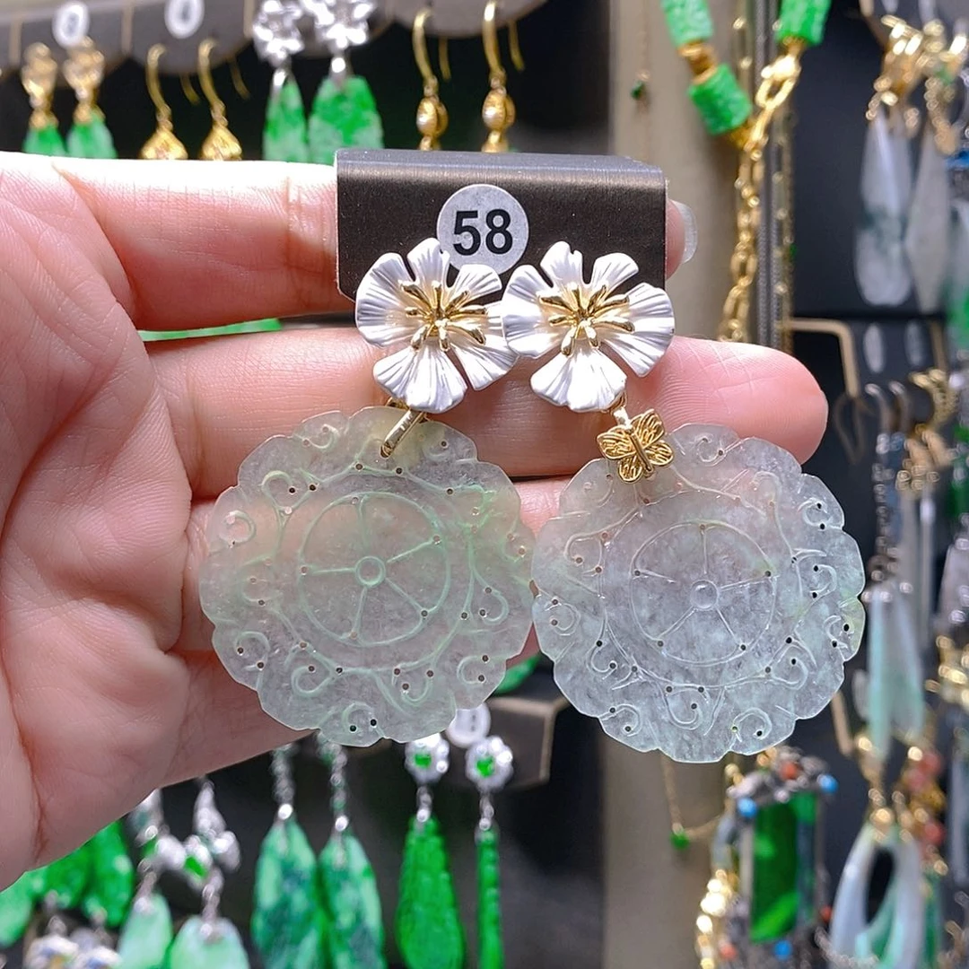 未镶嵌翡翠耳饰翡翠