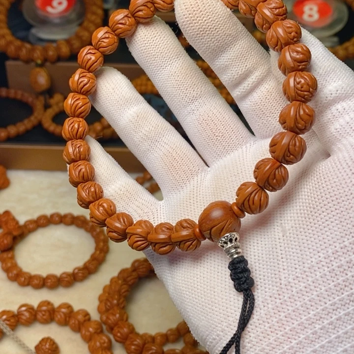 Y***K手串桃核秦岭龙纹桃核