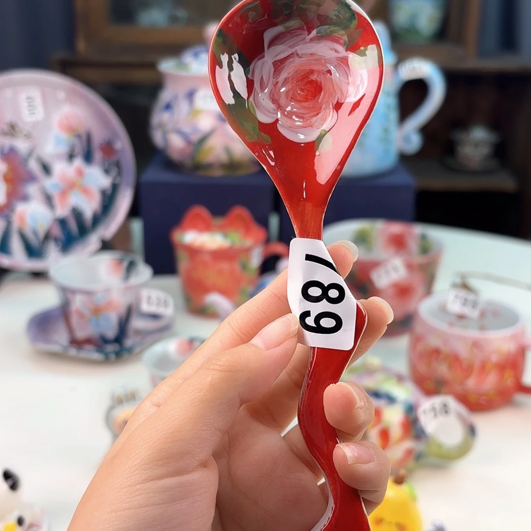 V***A景德镇手绘高温釉下彩陶瓷茶具