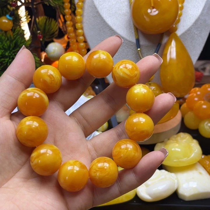 聚***盆非金属20老蜡手串